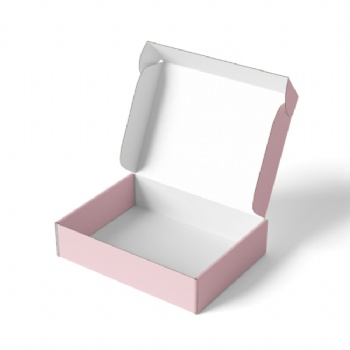 Wholesale Stay Flat Pink Corrugated Packaging Shipping Boxes Custom Logo Mailer Boxes